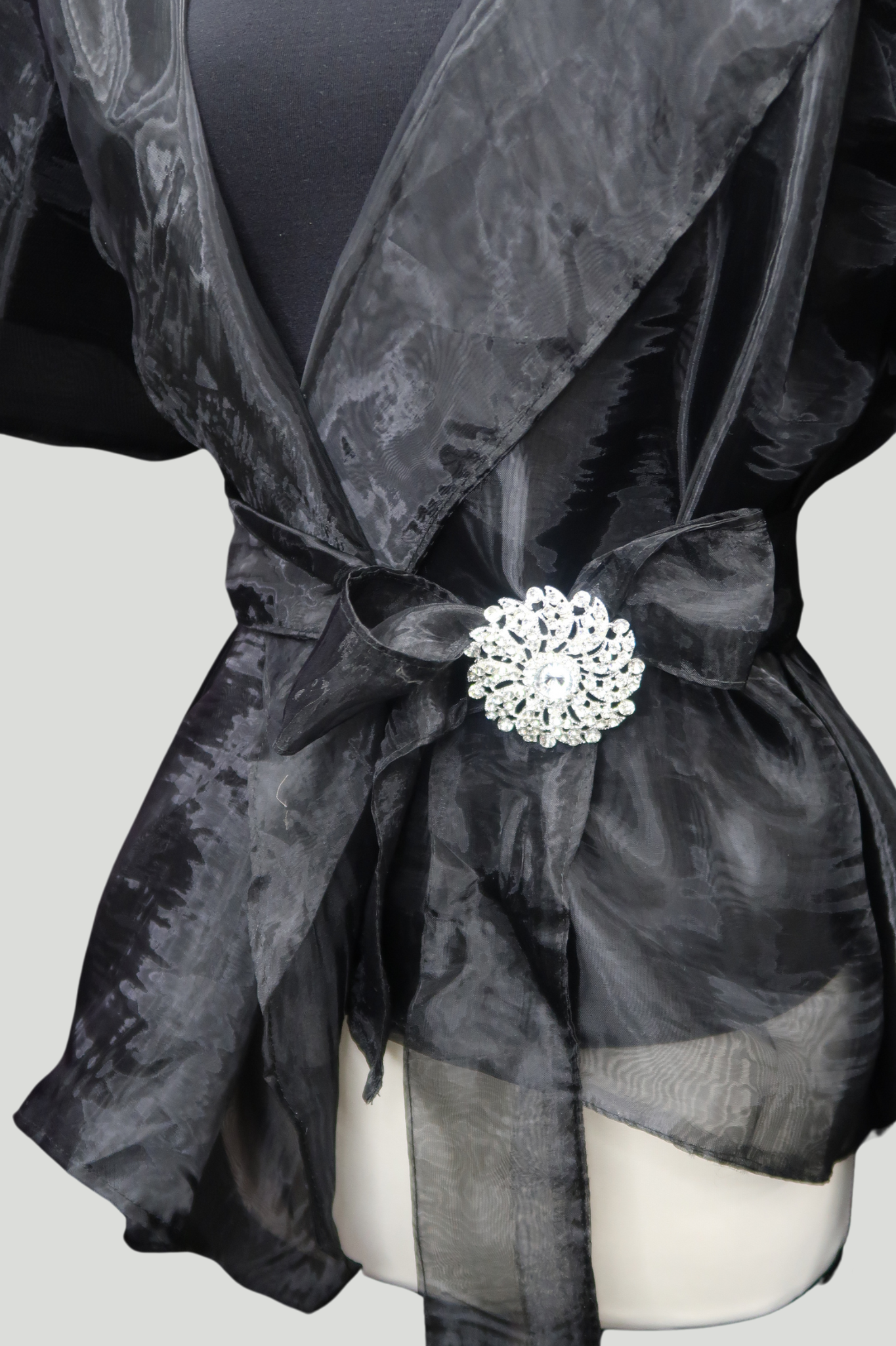 Black Mestiza Wrap Blouse