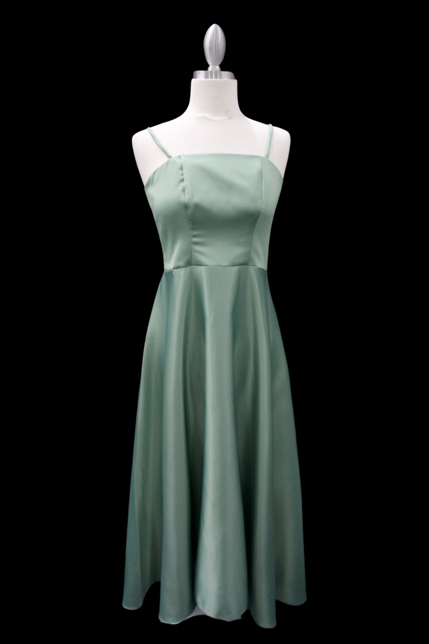 "Sarah" Bow Blouse & Midi Dress Set - Sage Green