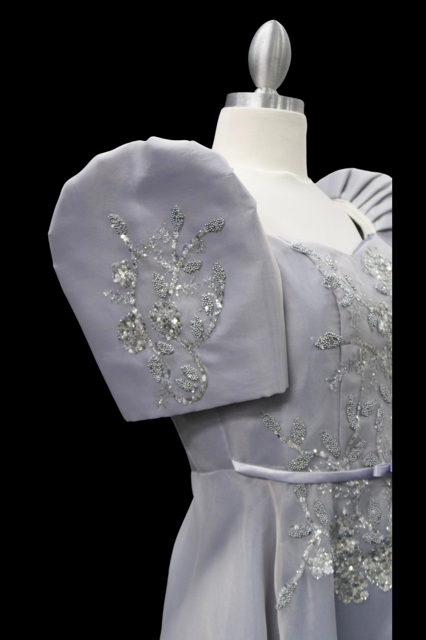Taiwan Jusi Mestiza Gown - Gray
