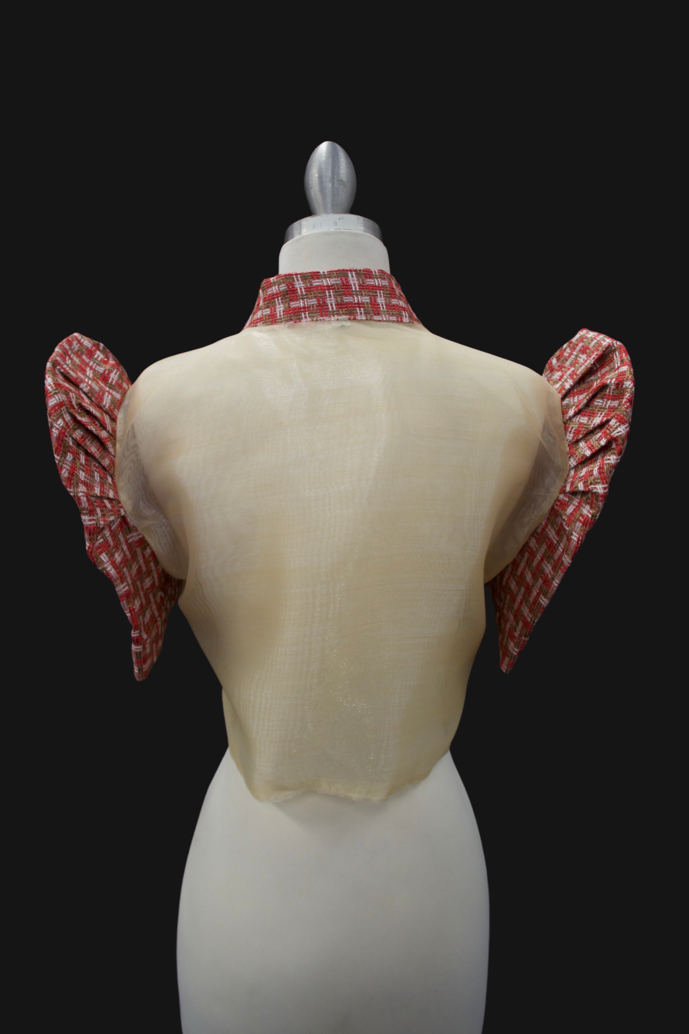 Single Button Bolero - Red Ethnic Print