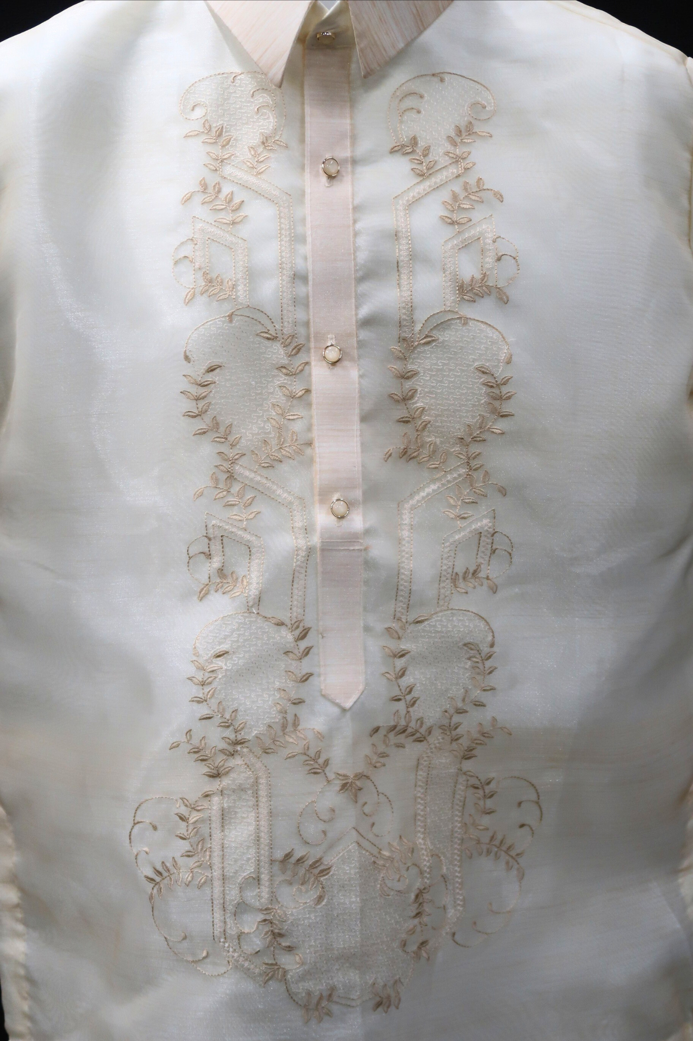 Short Sleeve Pina Organza Barong - Emiliano