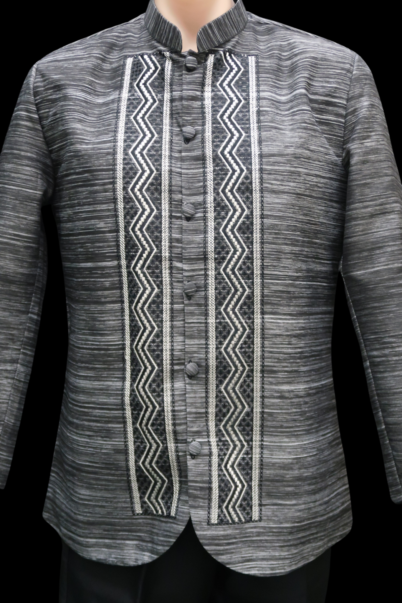 Benusha Coat Barong - Graphite Black