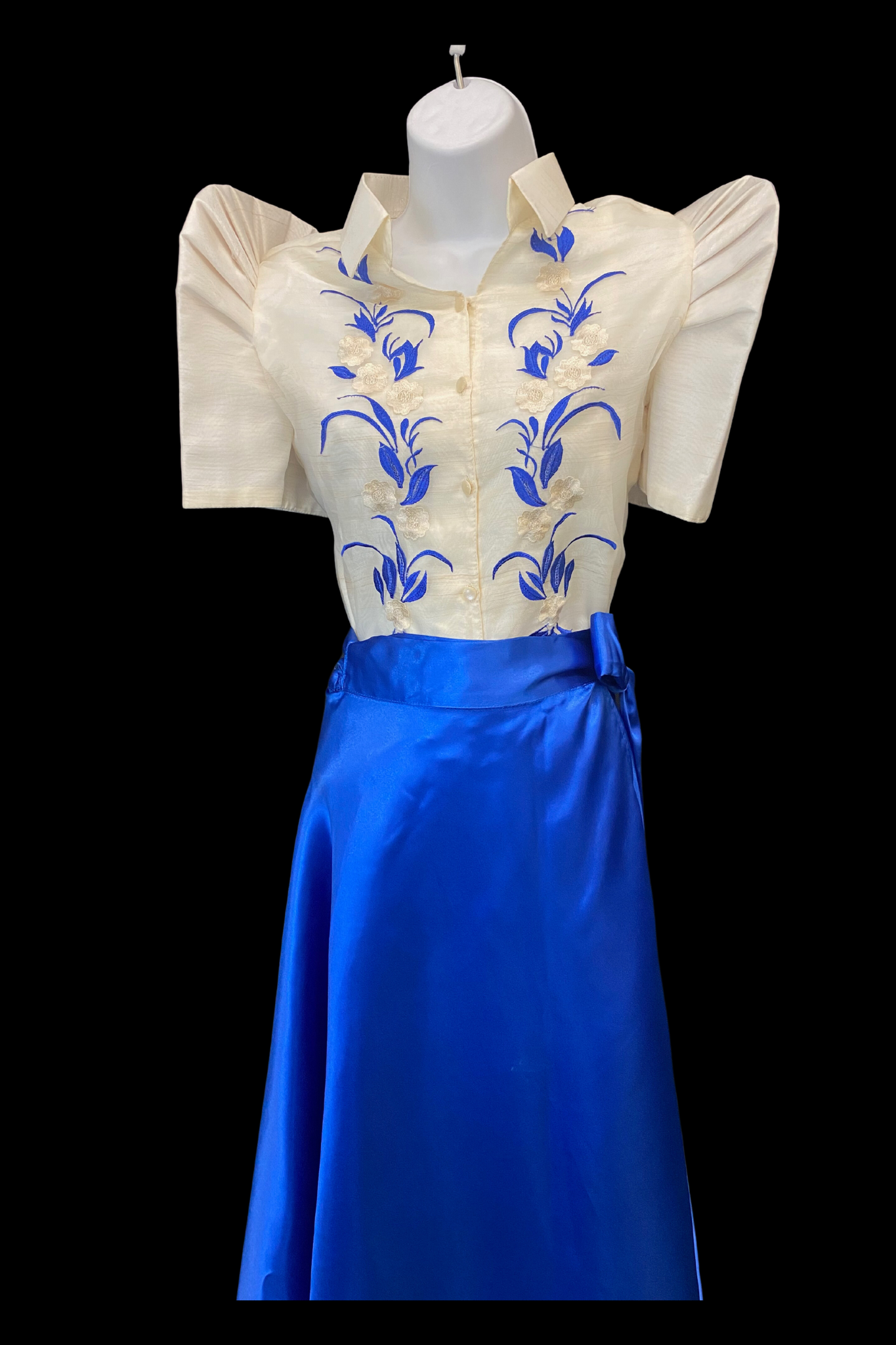 Mestiza Barong Blouse - Royal Blue 1