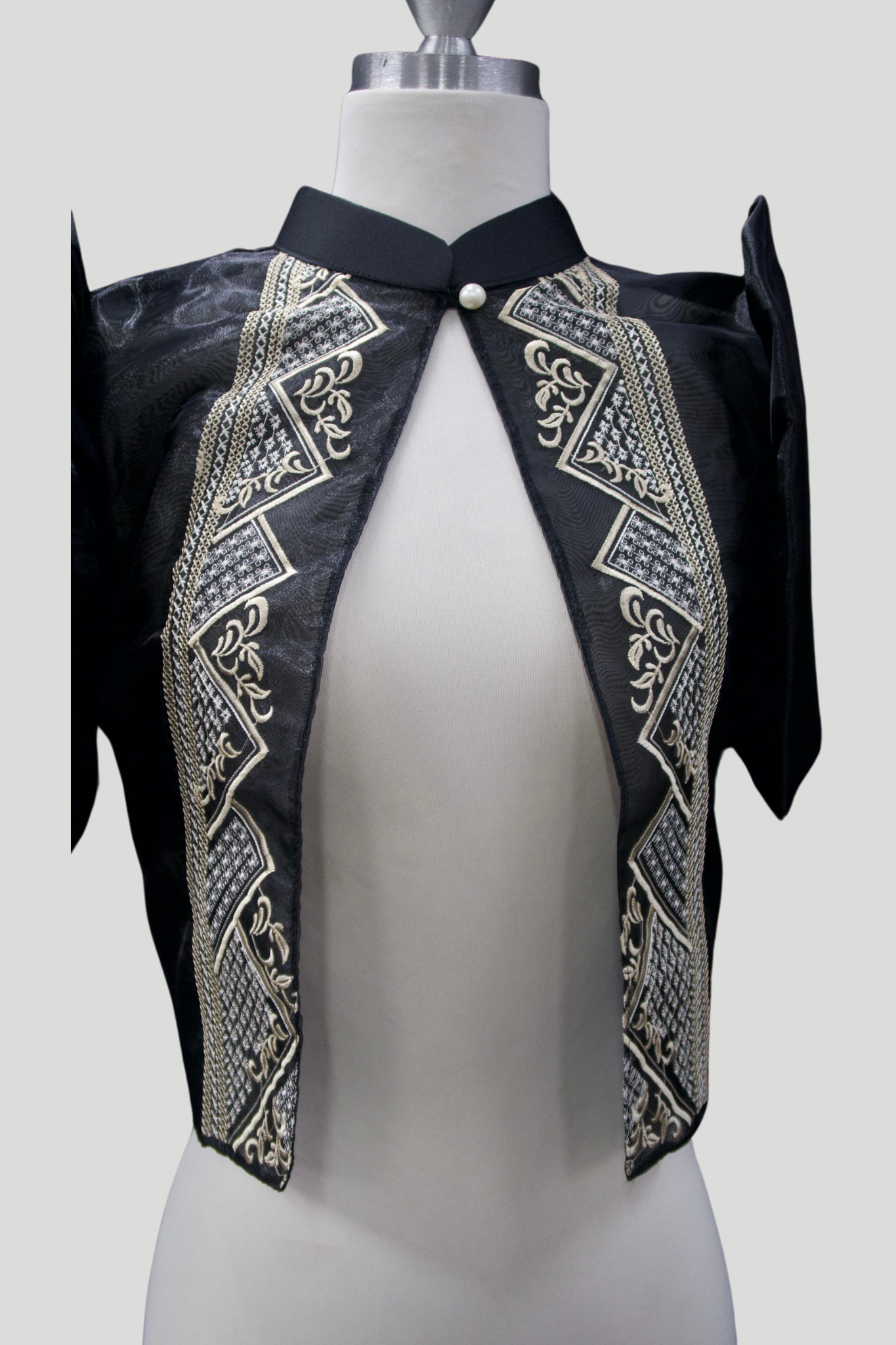 Triangle Single Button Bolero - Black
