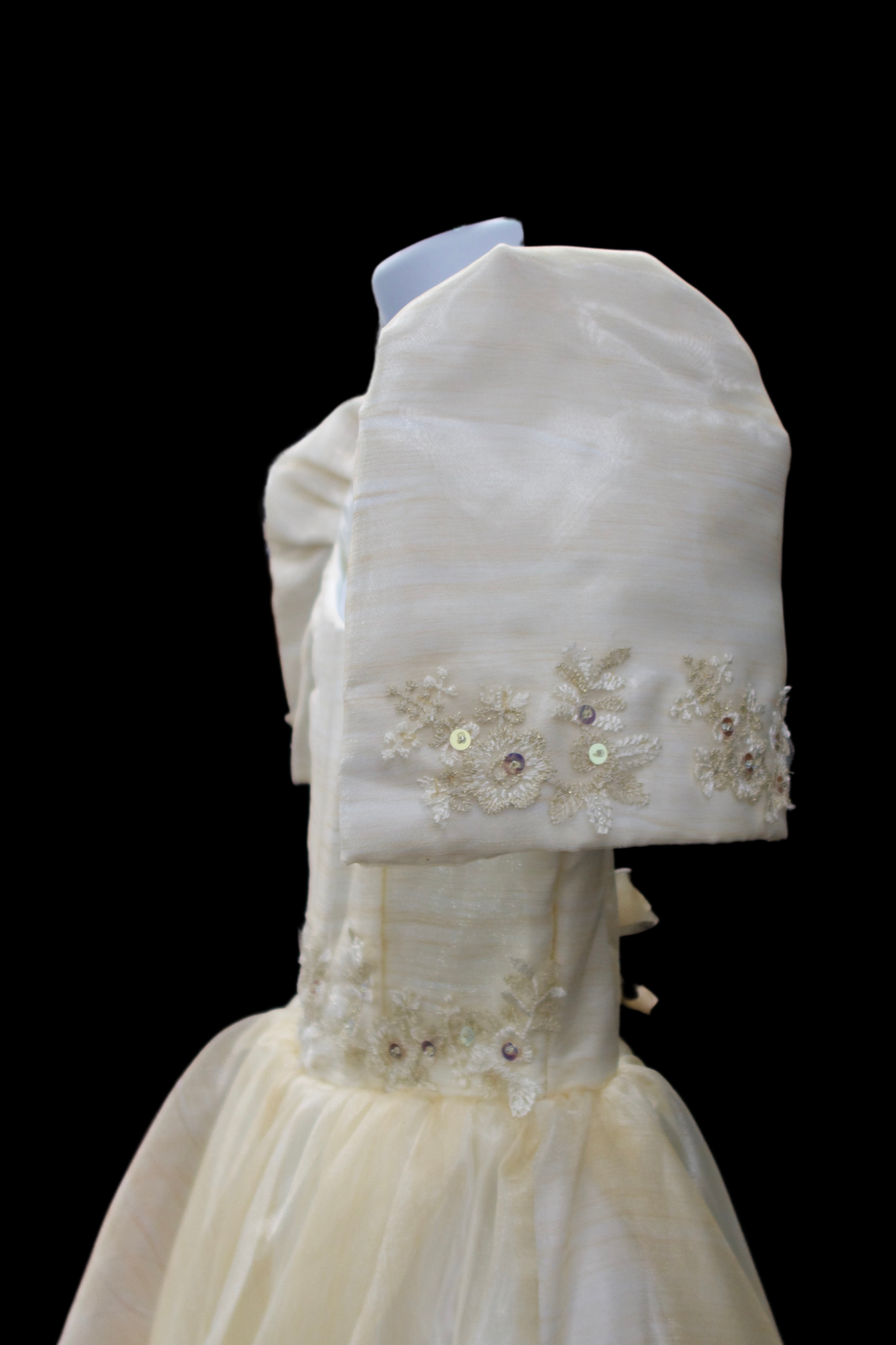 Girls' Filipiniana Gown - Beige