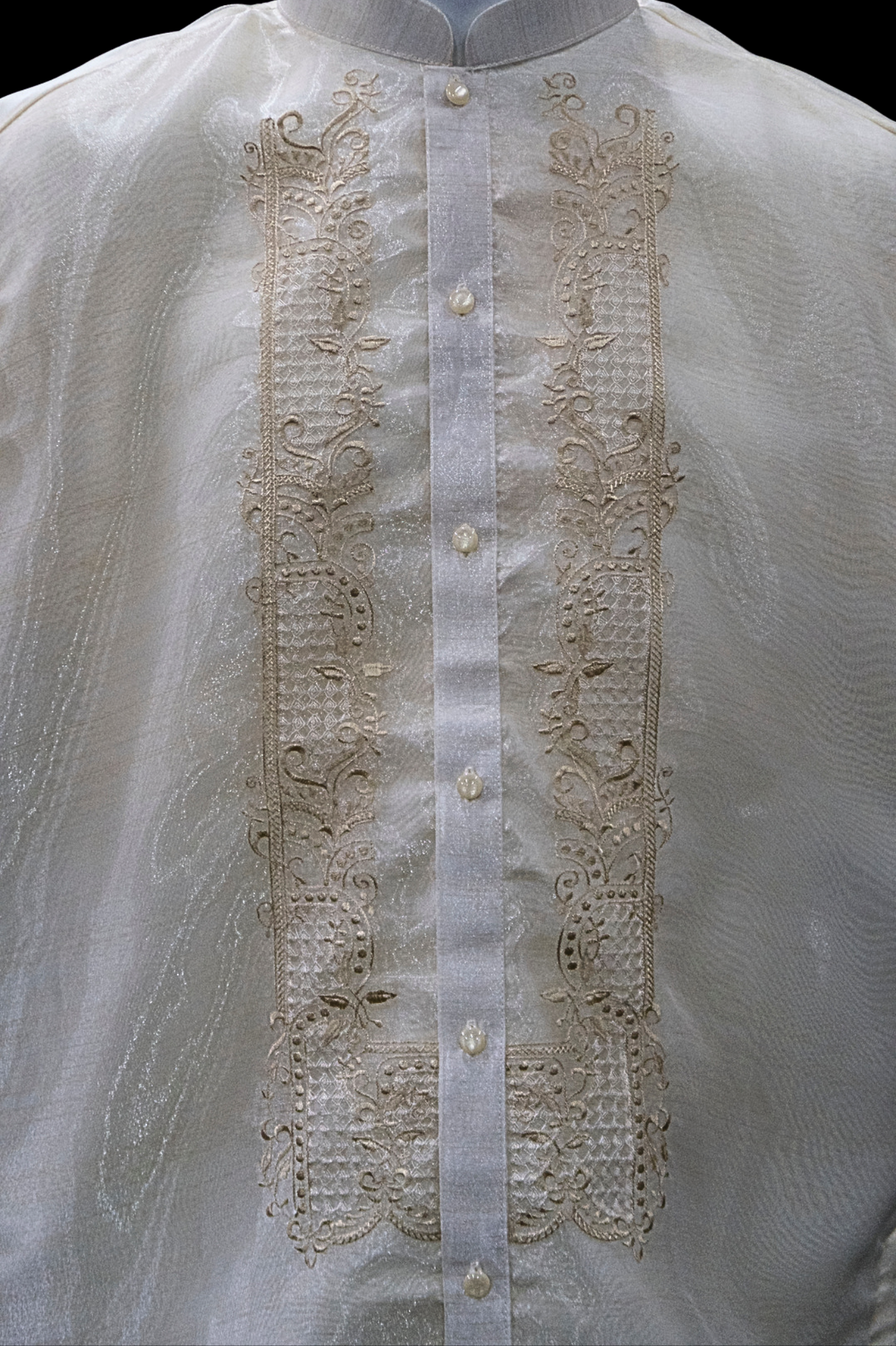 Short Sleeve Barong - Beige
