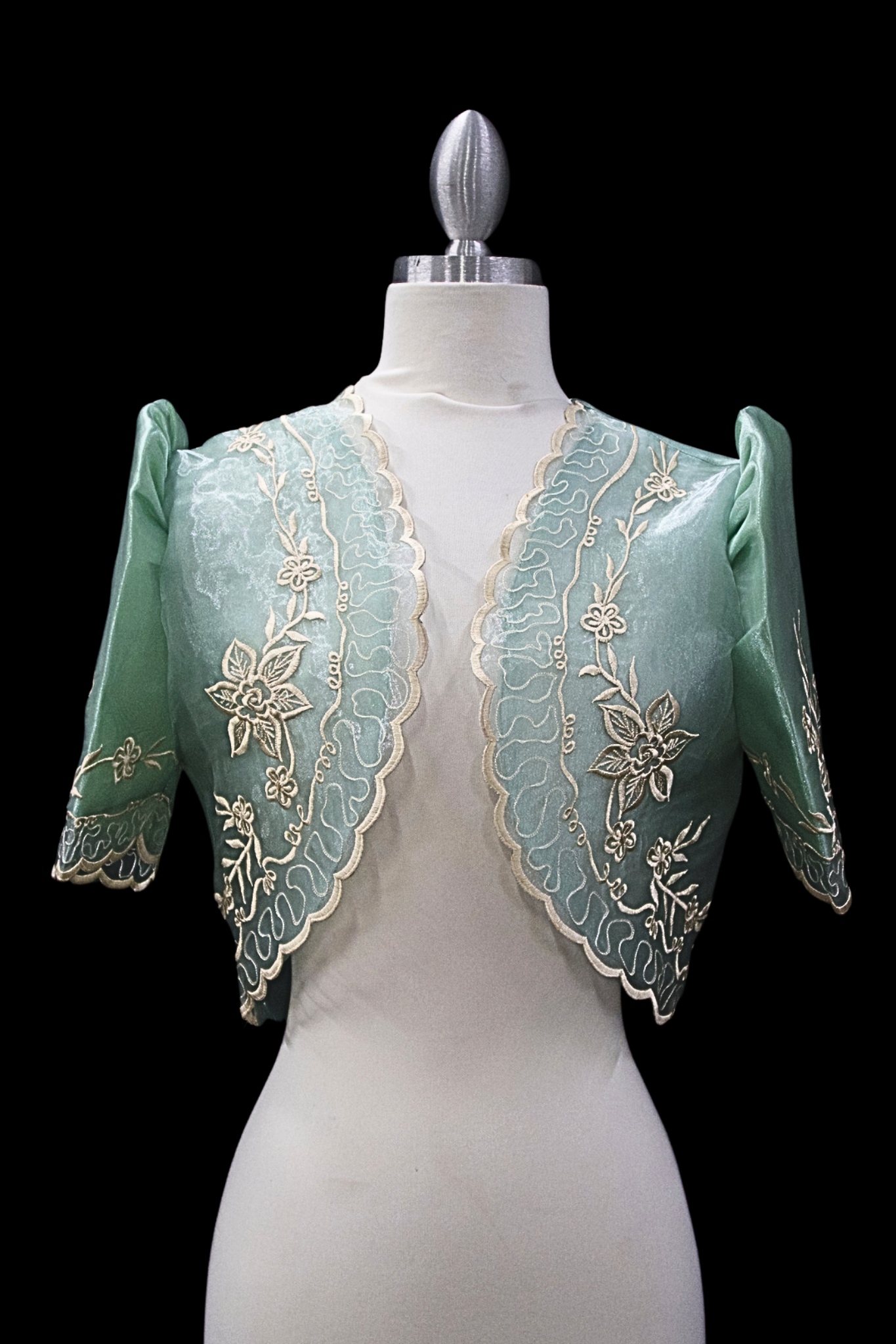 Crop Lace Bolero - Sage Green