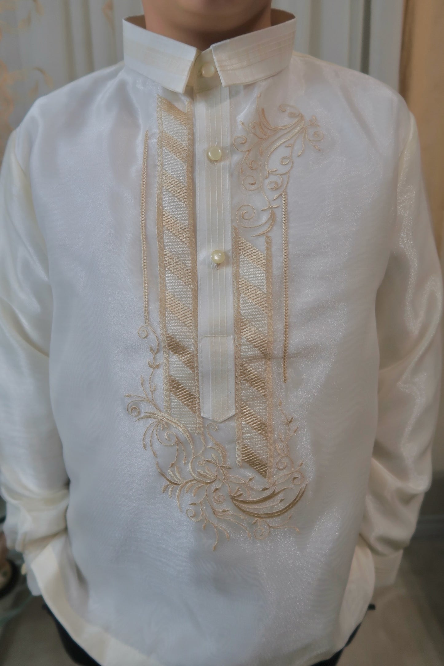 Kid's Pina Organza Barong - 01