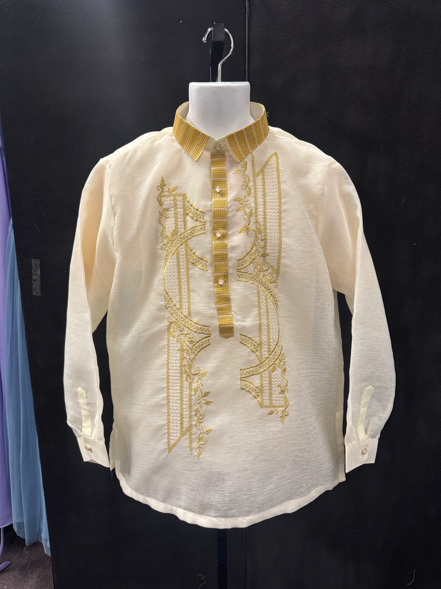 Beige & Matte Gold - Jusilyn Barong