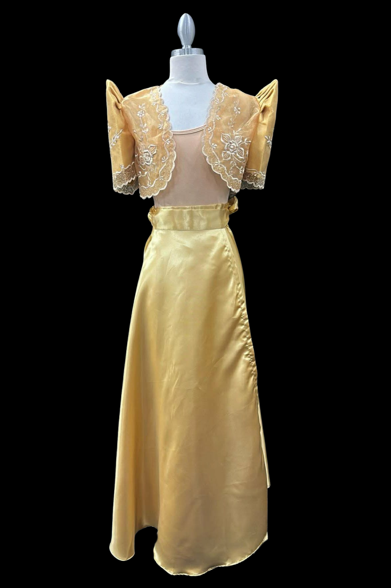 Satin Wrap Skirt - Matte Gold