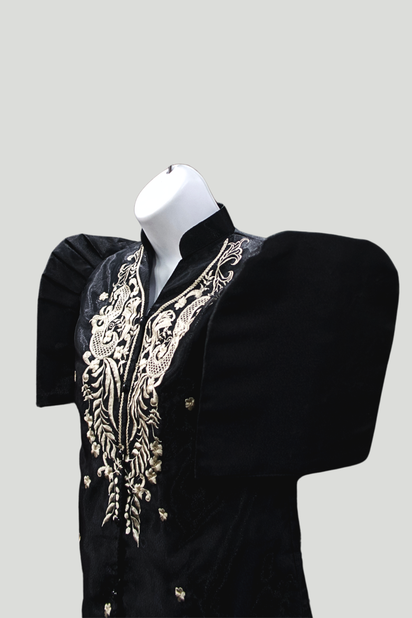 Mestiza Barong Blouse - Black