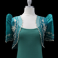 Tulle Crop Lace Bolero - Teal