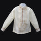 Kids Harry Barong - Beige Pina Organza