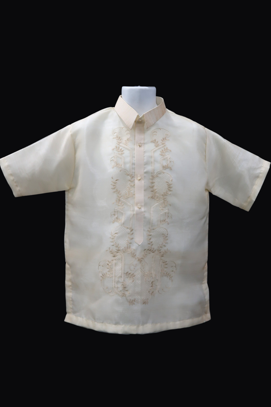 Short Sleeve Pina Organza Barong - Emiliano