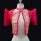 Diamond Single Button Bolero - Fuschia Pink