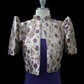 Jacquard Single Button Bolero - Purple/Gold