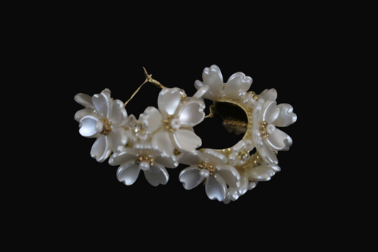 Sampaguita Cluster Mini Hoop Earrings