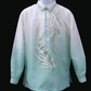 Sage Green Mono Organza Barong - Feather