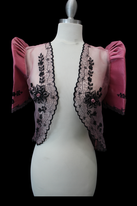 Pink/Black Lace Bolero