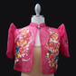 Hand Painted Single Button Bolero - Fuschia Pink