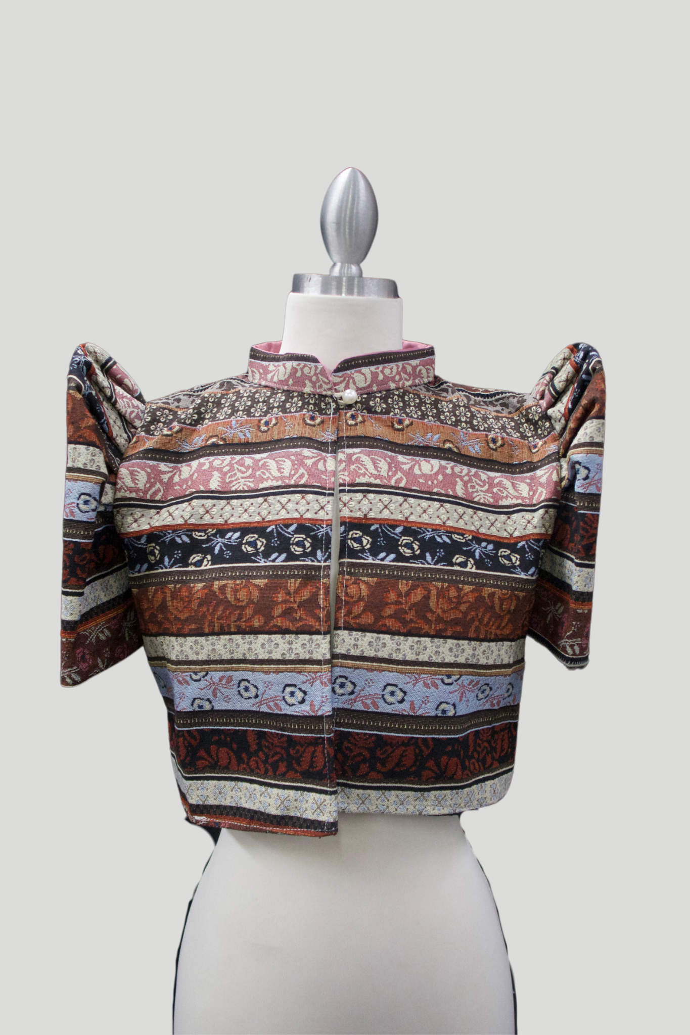 Full Ethnic Print Cropped Bolero