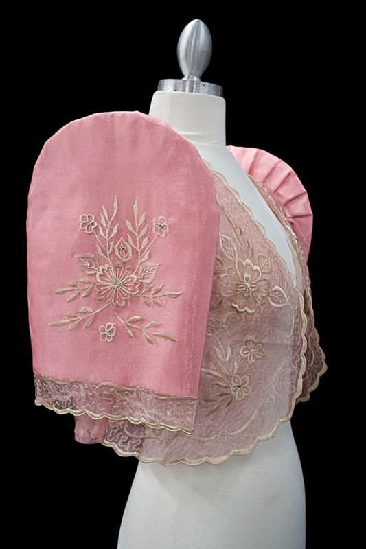Crop Lace Bolero - Baby Pink