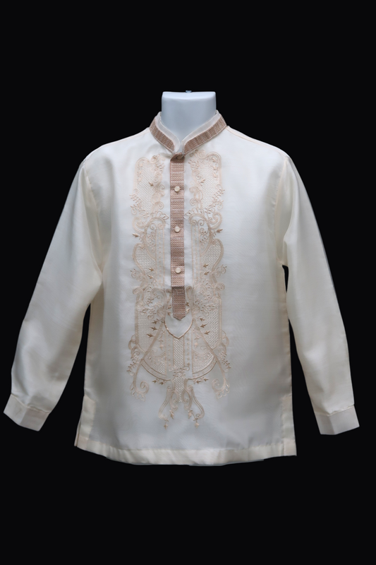 Pina Organza Barong - Swirl 10