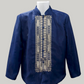 Organza Coat Barong - Navy Blue