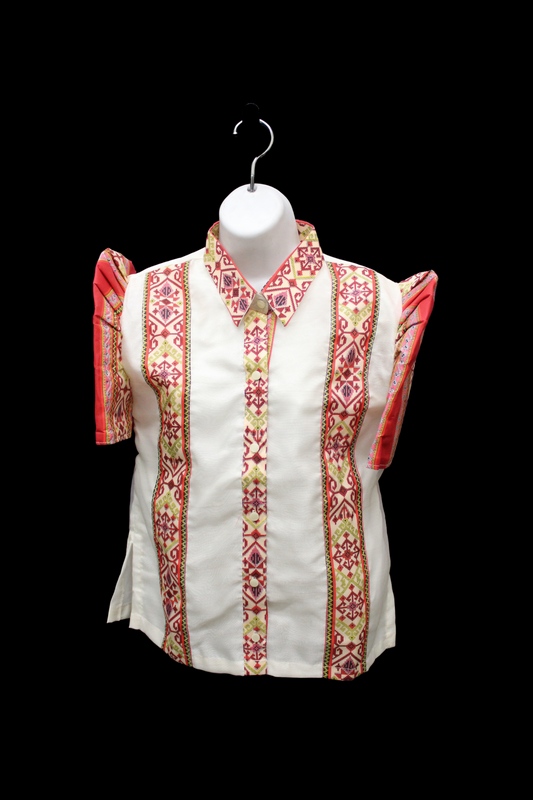 Tribal Print Inspired Mestiza Blouse - Red