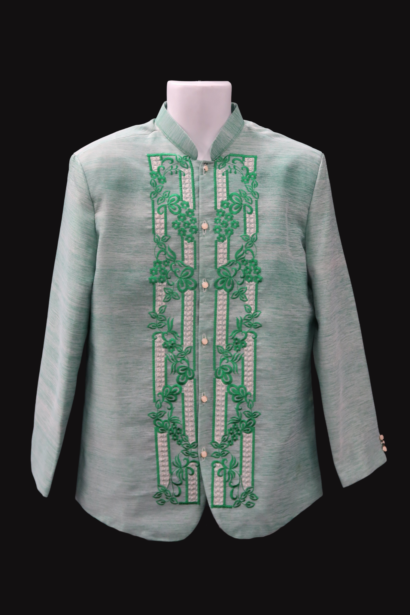 Green Jusilyn Coat Barong - Manila Bloom