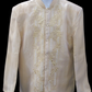 Mocha Organza Coat Barong - Manila Bloom