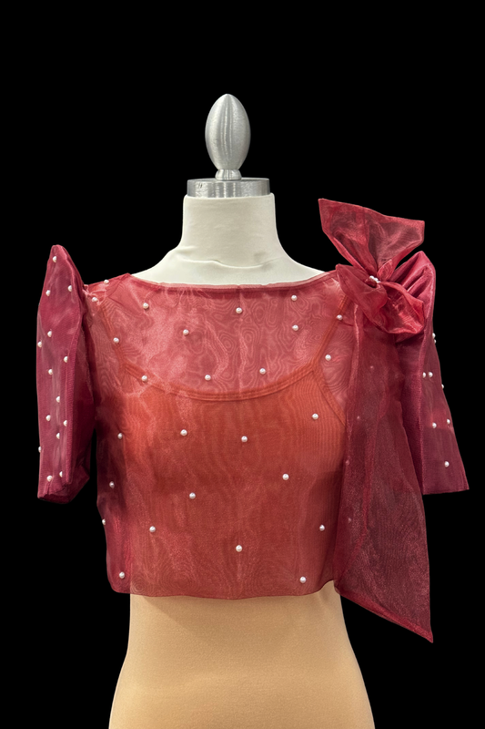 Modern Pearl Kimona 2.0 - Burgundy