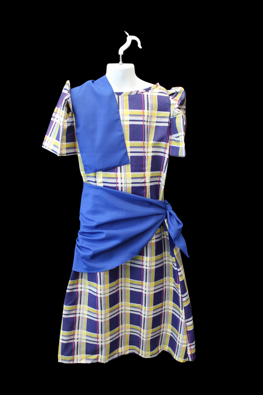 Girl's Balintawak Plaid Dress - Blue