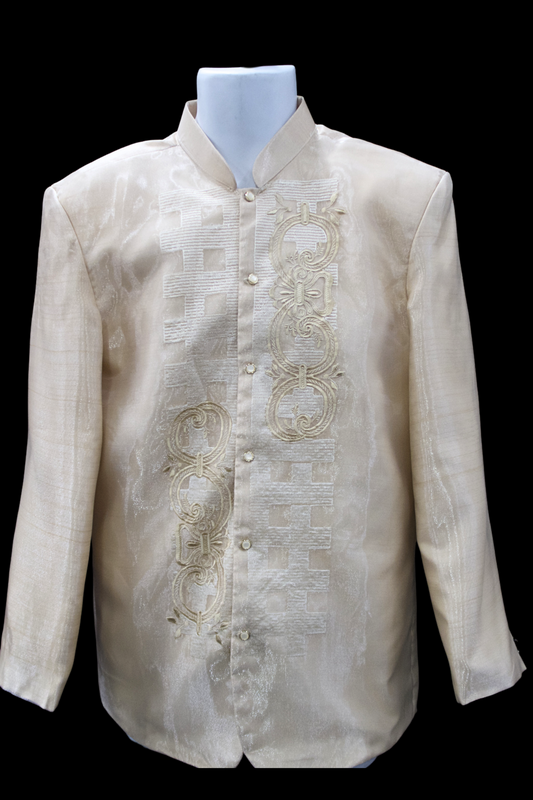 Mocha Organza Coat Barong - Piolo