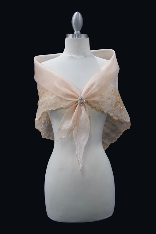 Embroidered Alampay - Champagne