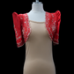 Crop Lace Bolero - Red
