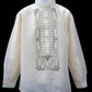 Bead Barong - Beige & Olive Green Jusi