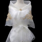 Lace Applique Panuelo - Ivory & Beige