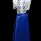 Satin Wrap Skirt - Royal Blue