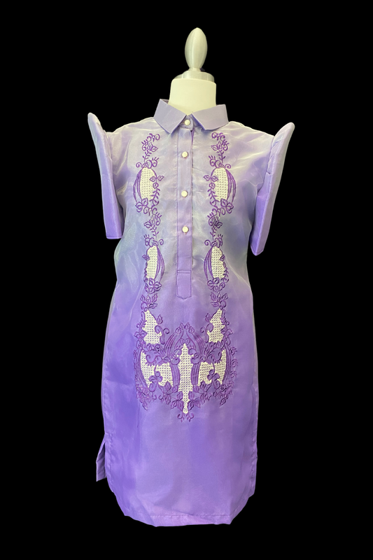 Purple Mestiza Barong Dress