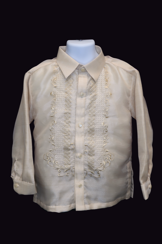 Kid's Mocha Org Barong