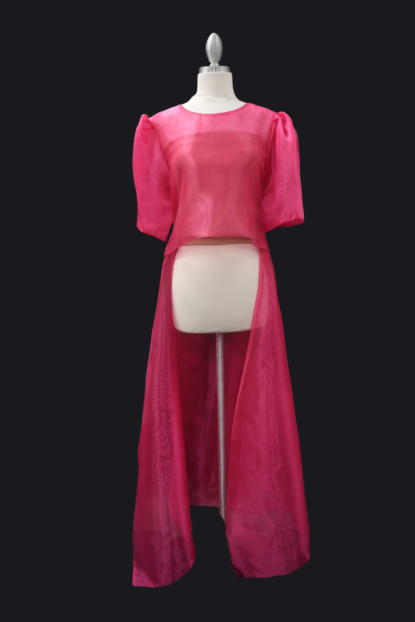 Adelaine Mara Blouse w/ Trail - Fuschia Pink