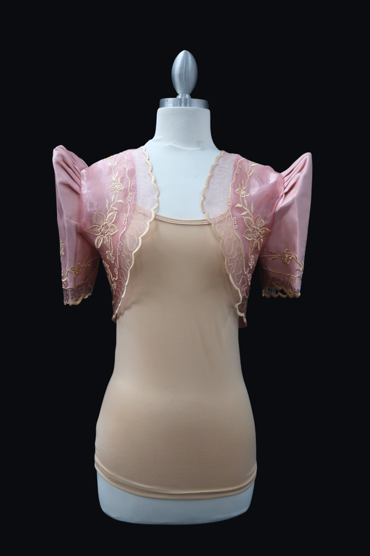 Crop Lace Bolero - Light Rose