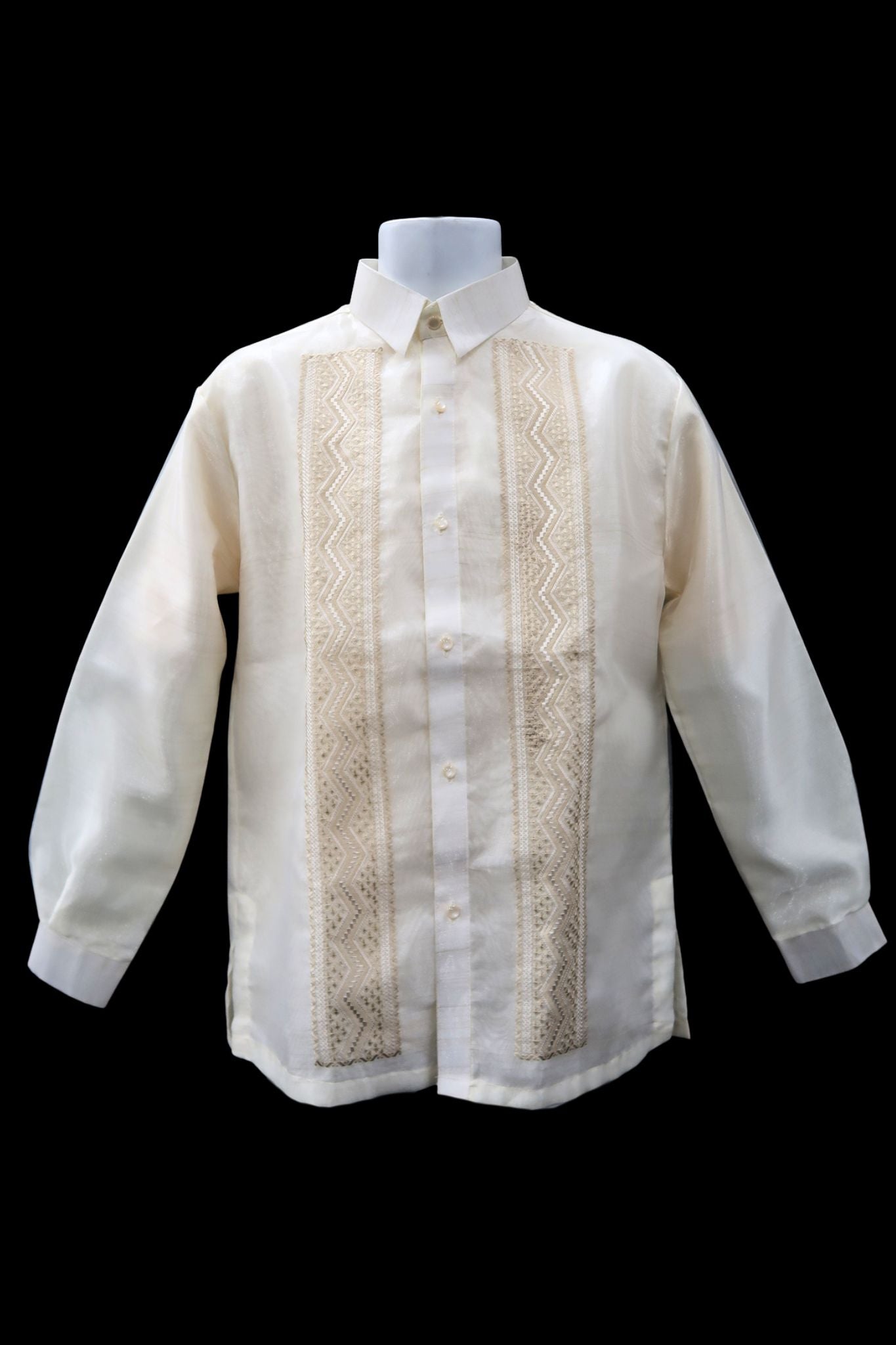 Palitan Barong - Traditional Beige Pina Organza