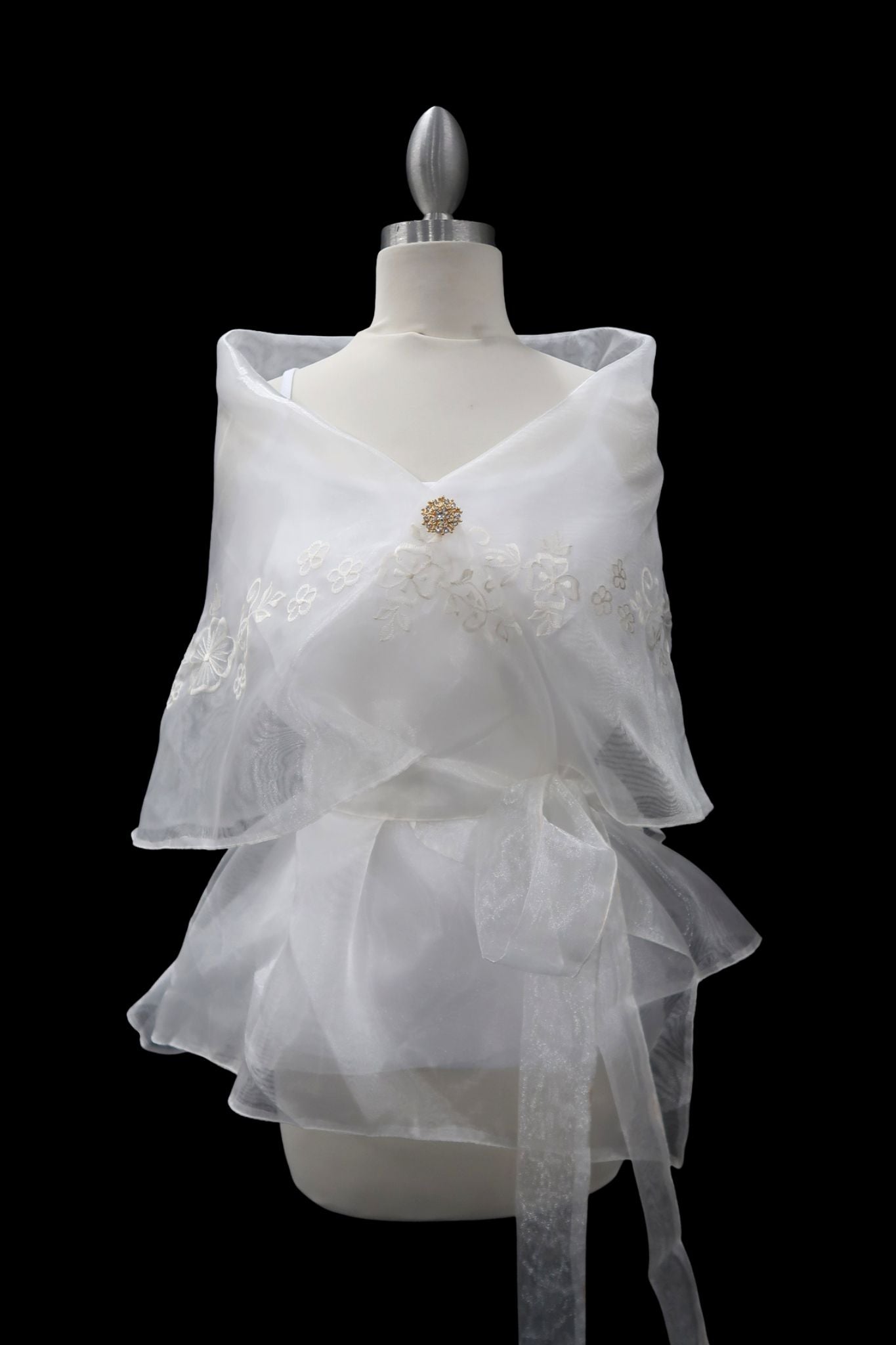 Embroidered Panuelo - Ivory