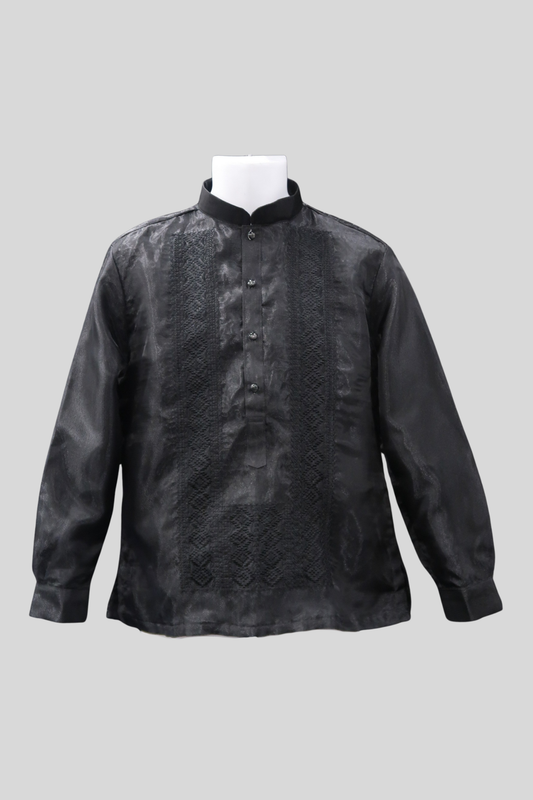 Black on Black Organza Barong (Assorted Design)