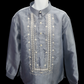 Gray w/ Beige Organza Barong