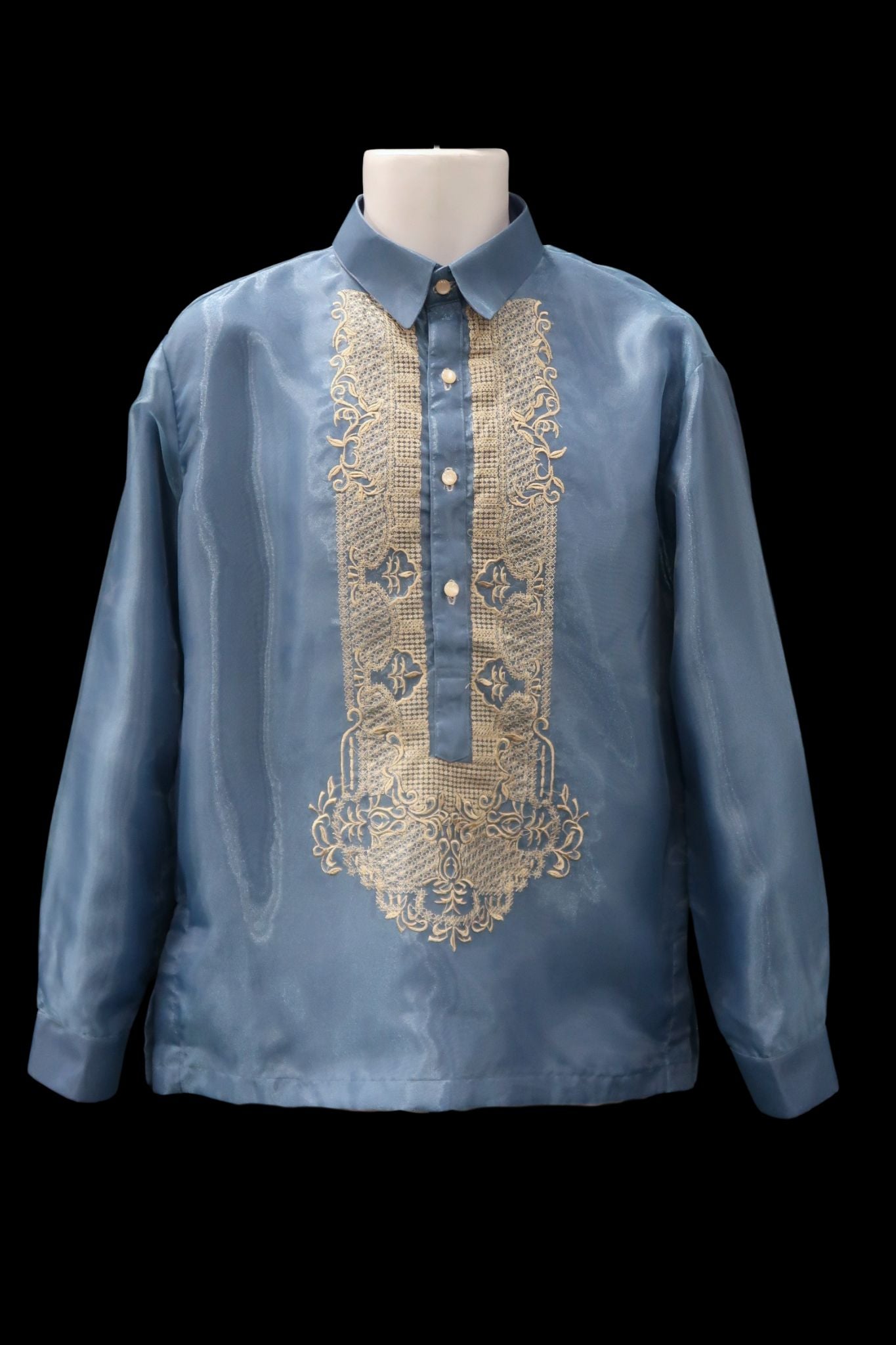 Kenneth Barong - Dusty Blue Organza