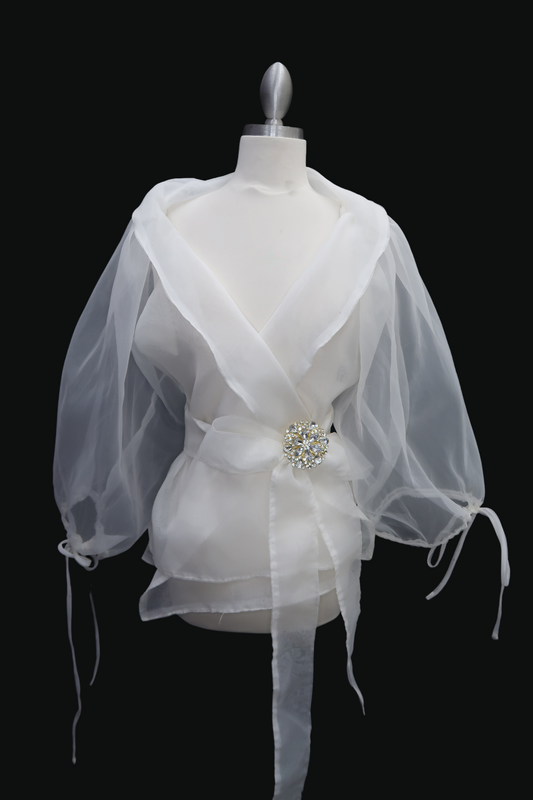 Ivory Long Sleeve Wrap