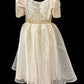Girls Lace Applique Filipiniana Gown - Beige